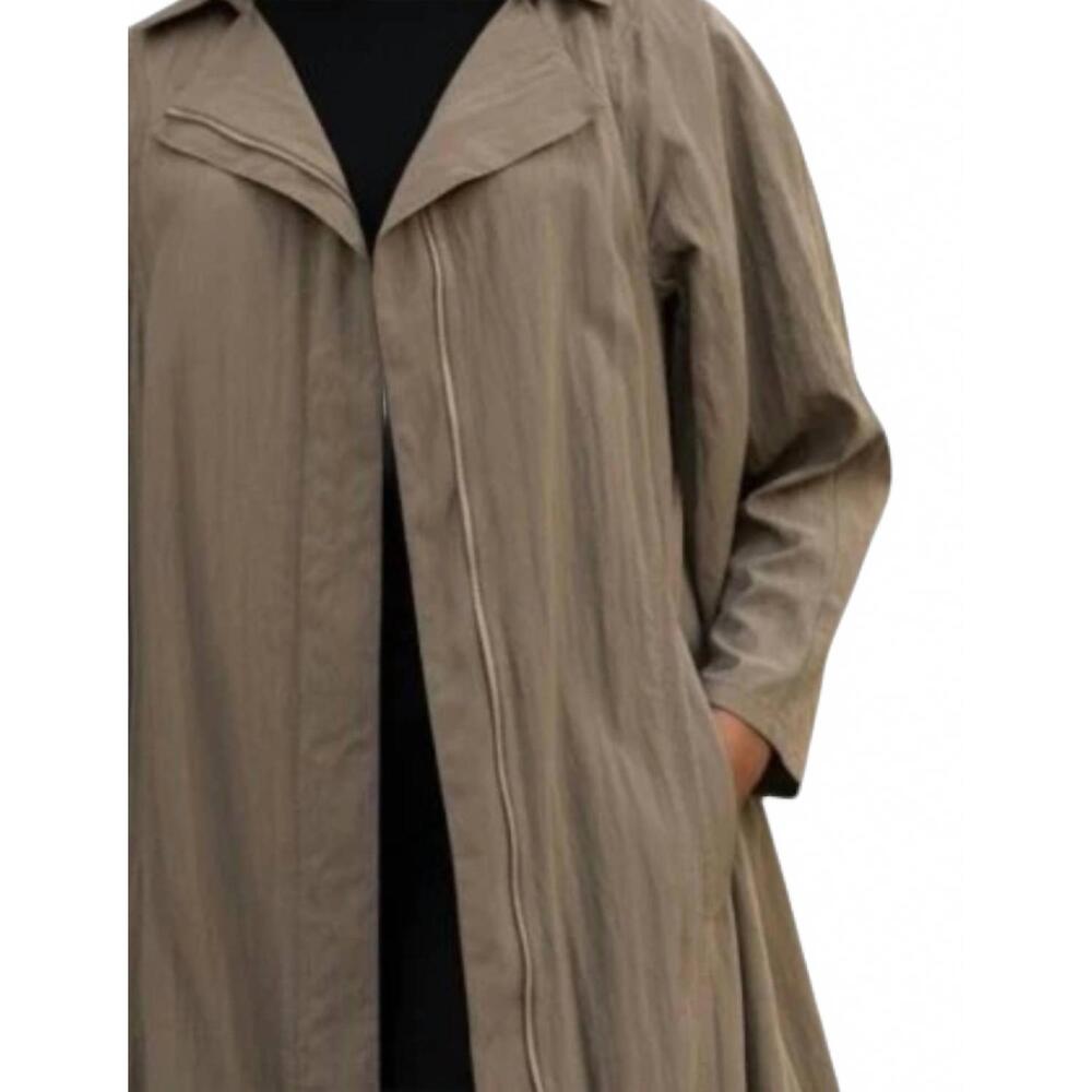 NEW ANNETTE GOERTZ buddy zip up cinched hem coat in khaki - Picture 2 of 2